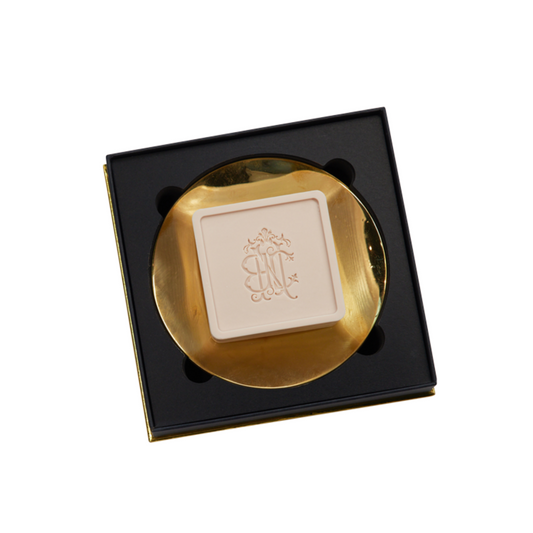 Le Parfum de Nathalie - Luxe zeep op verguld presenteerschaaltje (150 gr)