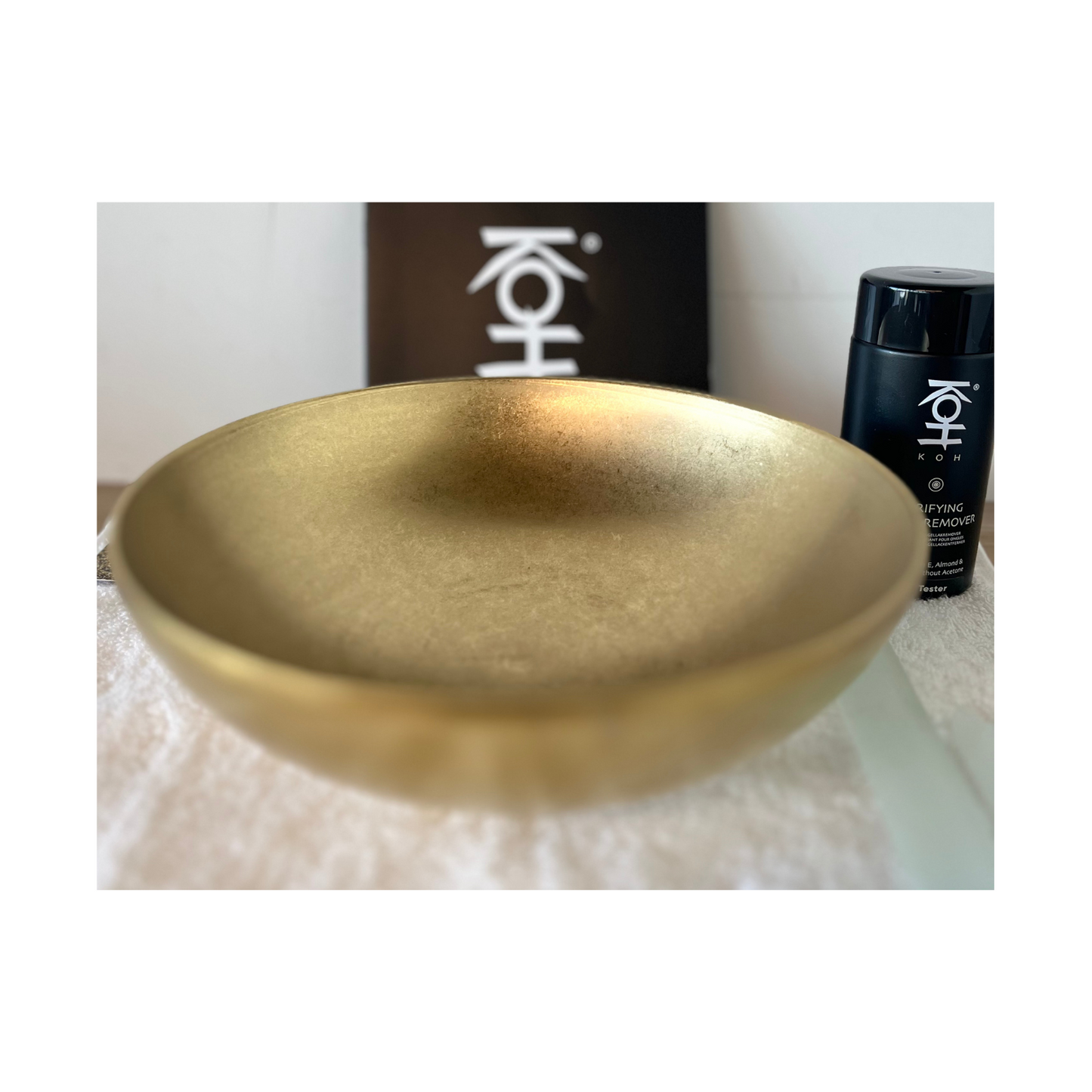 Golden manicure bowl