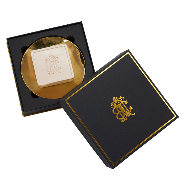 Le Parfum de Nathalie - Luxe zeep op verguld presenteerschaaltje (150 gr)