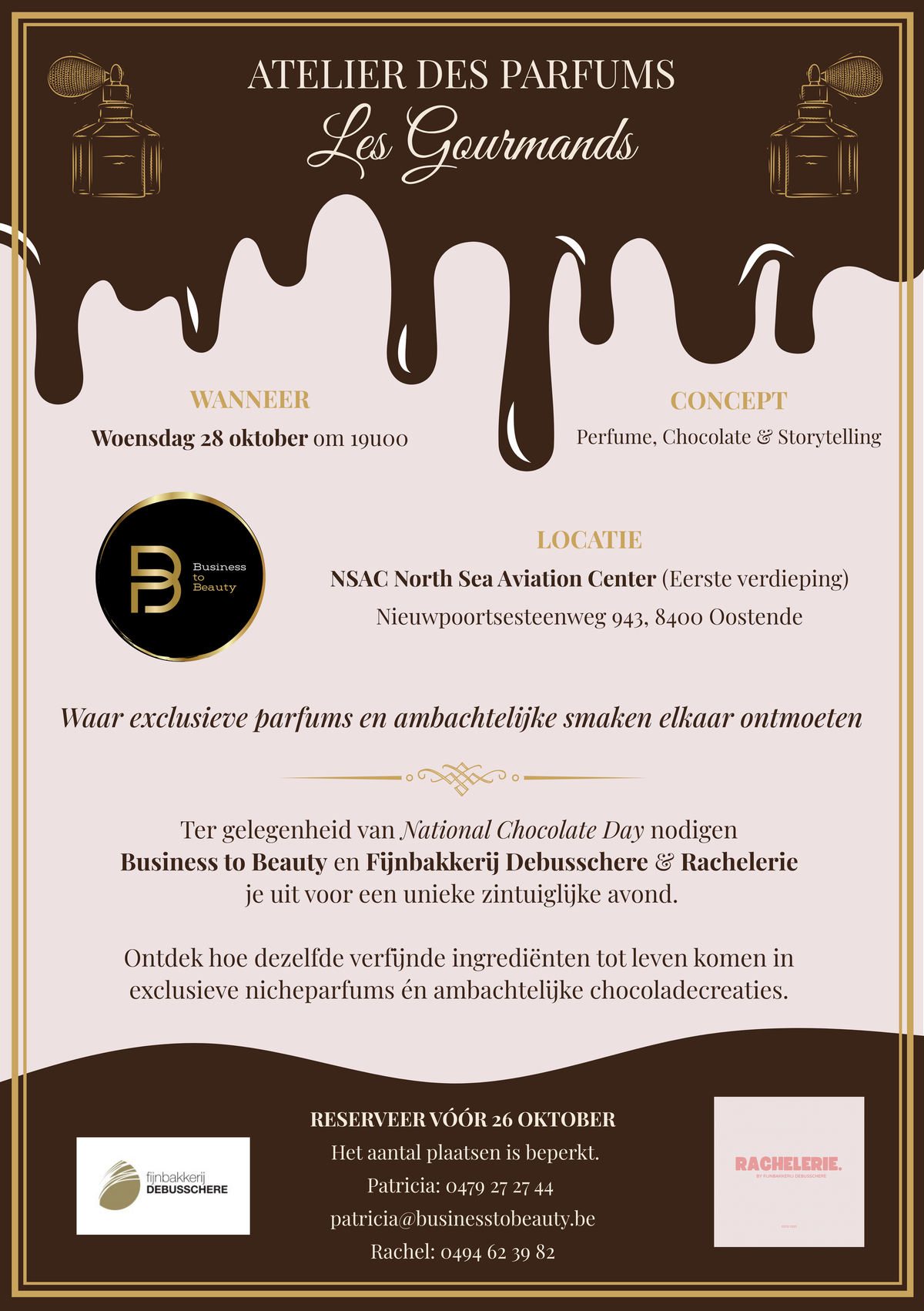 Atelier des Parfums - LES GOURMANDS - Woensdag 28 oktober 2026 19u00 - NSAC