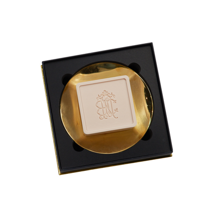 Le Parfum de Nathalie - Luxury soap on a gold-plated presentation dish (150 gr)